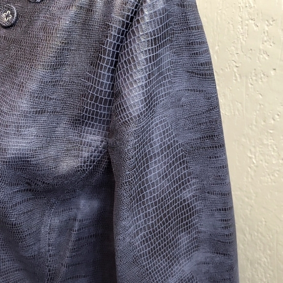 Alfred Dunner Embossed Faux Leather Embellished Jacket - Picture 5 of 12